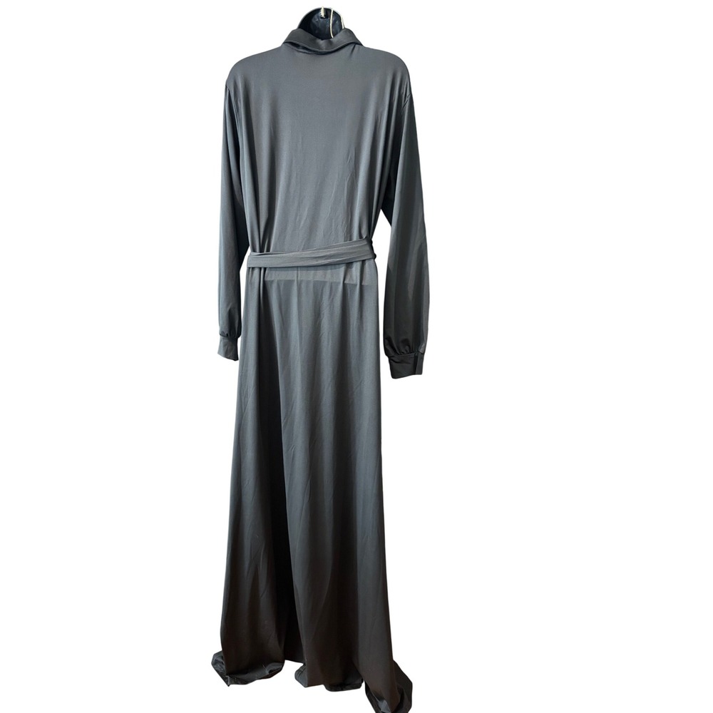 Unbranded Black Maxi Shirt Dress Long Sleeve Button Front Whimsygoth Romantic XL - Picture 2 of 3